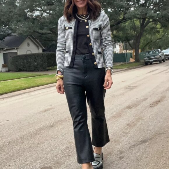 NWOT J.Crew Vintage Rib Knit Lady Jacket in Stripe sz L Nautical Preppy Classic - Picture 15 of 16